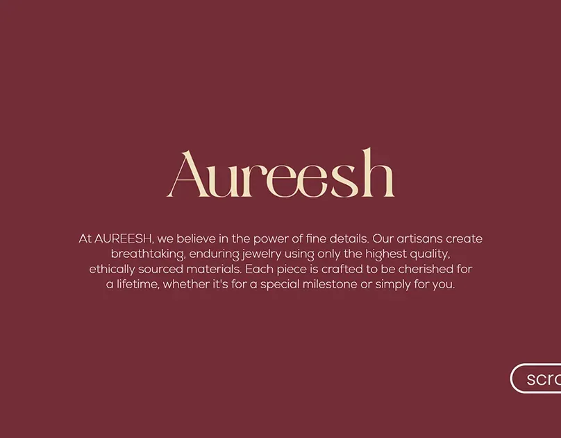 Aureesh serif wordmark on maroon